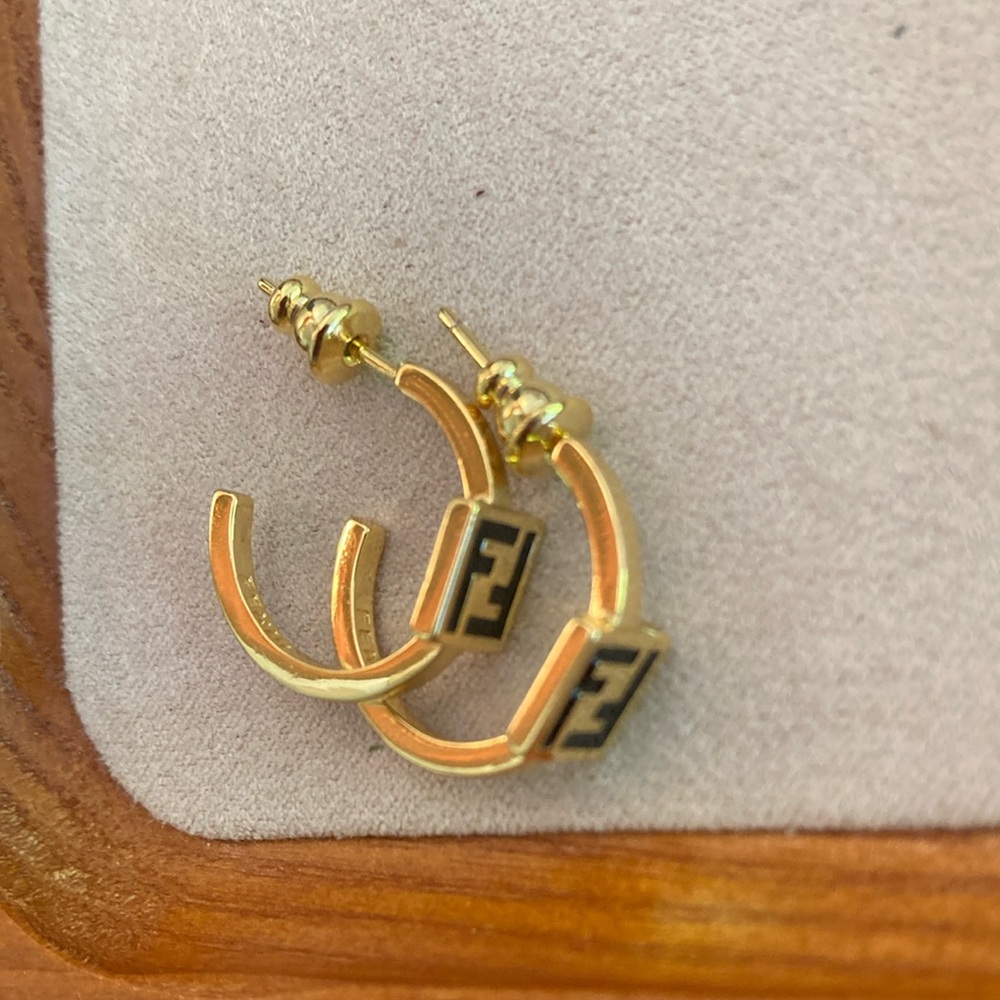 FF Gold Logo Earrings - Picture 5 of 5
